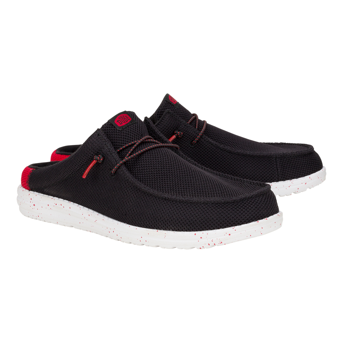 Men Wally Slip Varsity - Black/Red | HEYDUDE