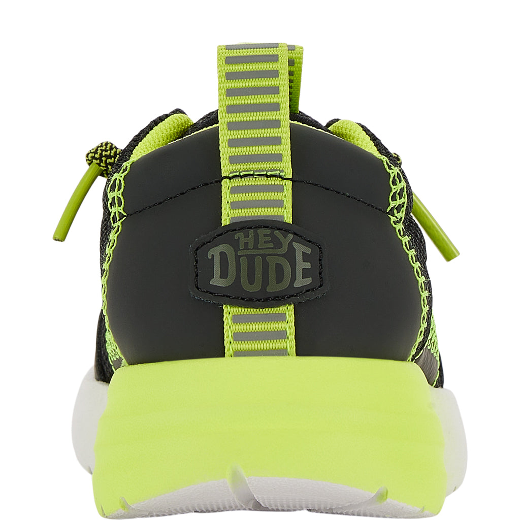 Kids Sirocco Play Toddler Sport Block - Black/Lime Punch | HEYDUDE