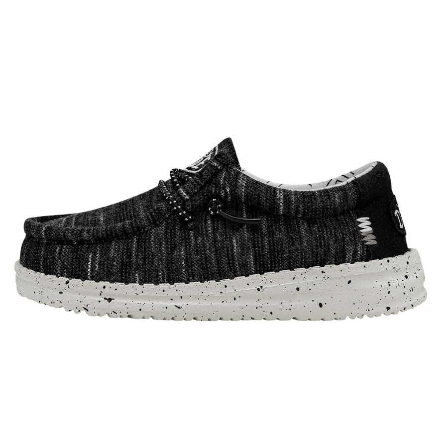 Kids Wally Toddler Stretch - Black | HEYDUDE
