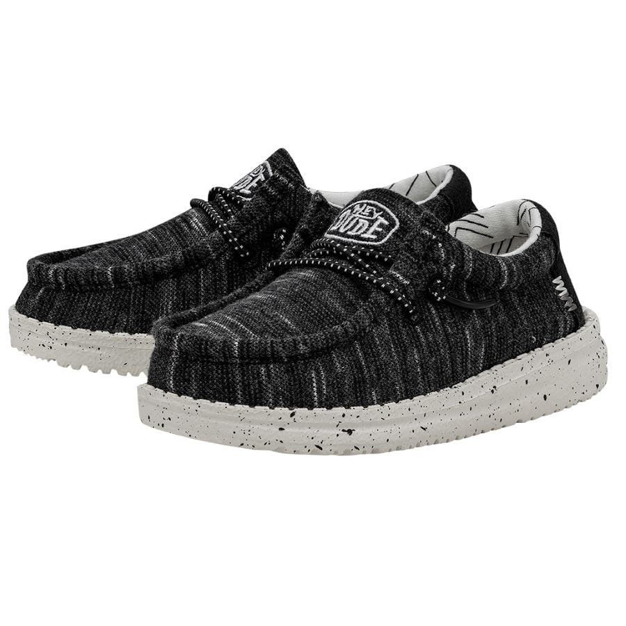 Kids Wally Toddler Stretch - Black | HEYDUDE