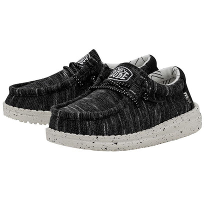 Kids Wally Toddler Stretch - Black | HEYDUDE