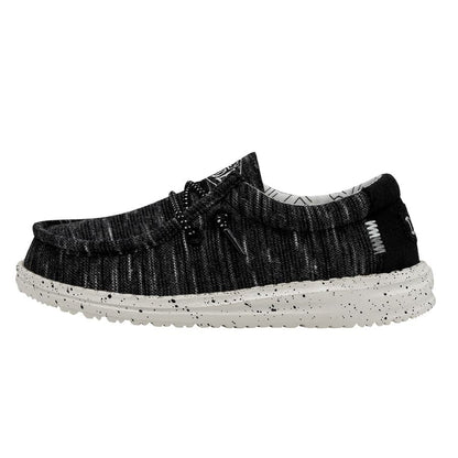 Kids Wally Youth Stretch - Black | HEYDUDE