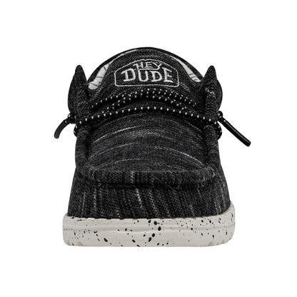 Kids Wally Youth Stretch - Black | HEYDUDE