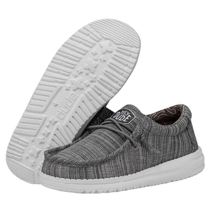 Kids Wally Toddler Blend Linen - Stone | HEYDUDE