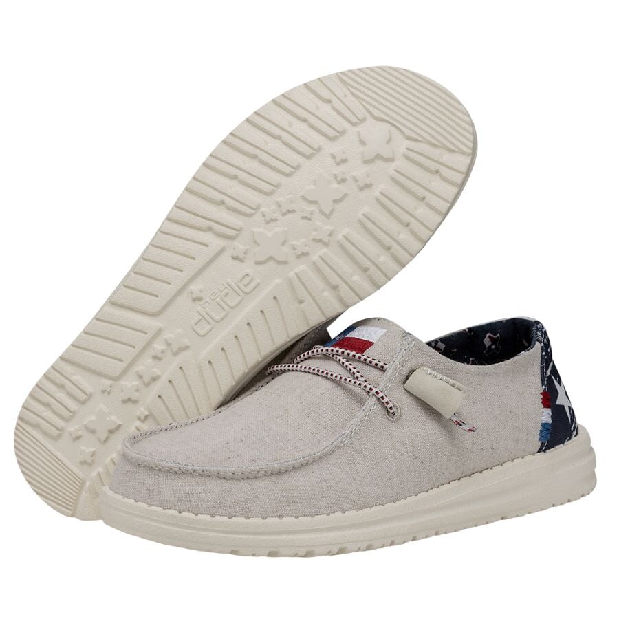 Women Wendy Texas Canvas - Off White | HEYDUDE