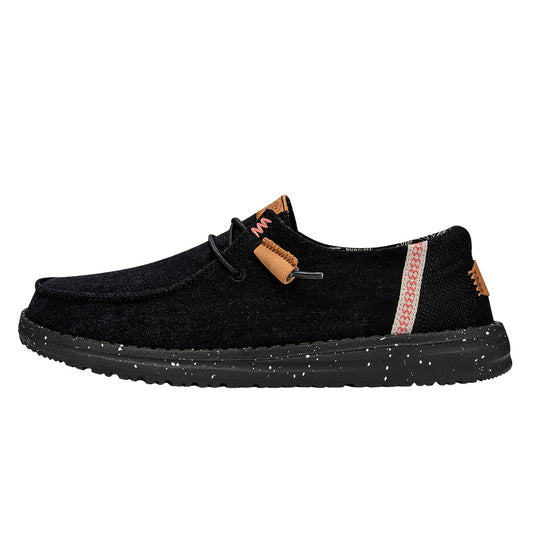 Women Wendy Washed Canvas - Black | HEYDUDE