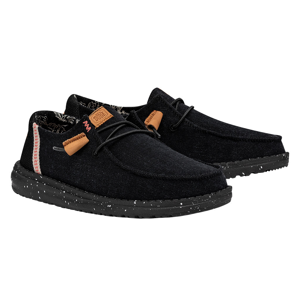 Women Wendy Washed Canvas - Black | HEYDUDE