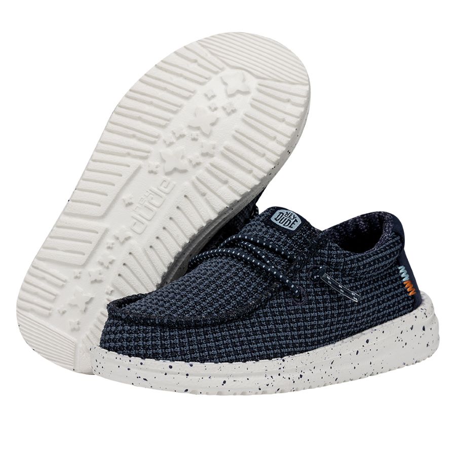 Kids Wally Toddler Sport Mesh - Navy | HEYDUDE