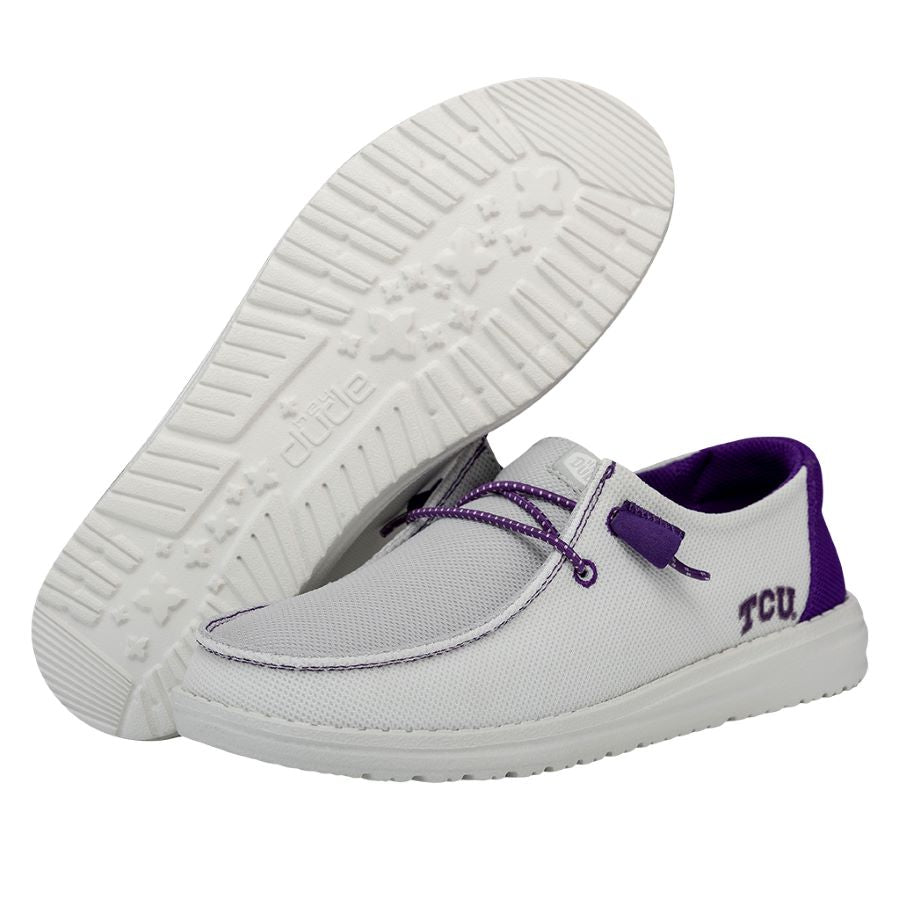 Women Wendy TCU - TCU Purple/White | HEYDUDE