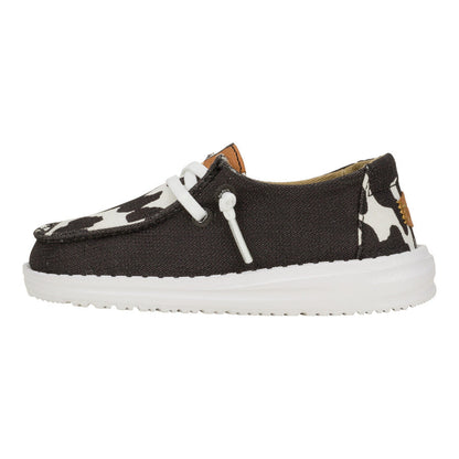 Kids Wendy Toddler Animal - Black/Cow | HEYDUDE