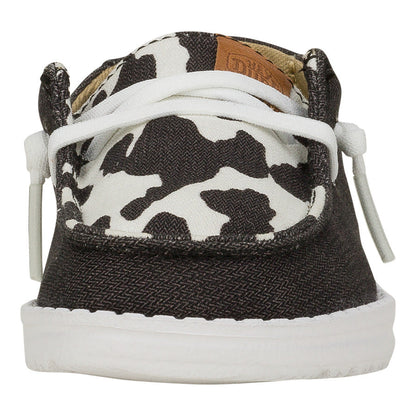 Kids Wendy Toddler Animal - Black/Cow | HEYDUDE