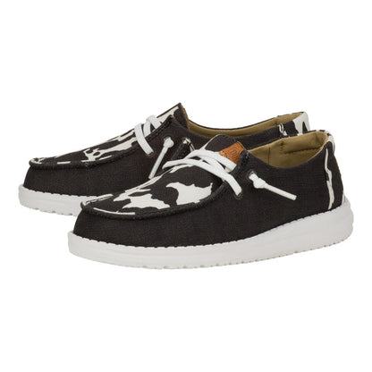 Kids Wendy Youth Animal - Black/Cow | HEYDUDE