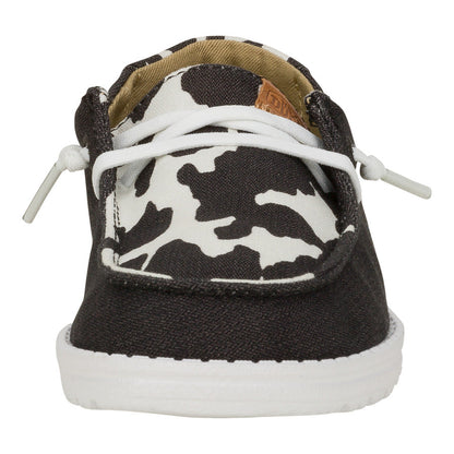 Kids Wendy Youth Animal - Black/Cow | HEYDUDE