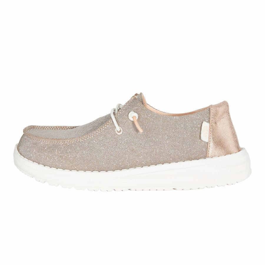 Kids Wendy Toddler Metallic Sparkle - Rose Gold | HEYDUDE