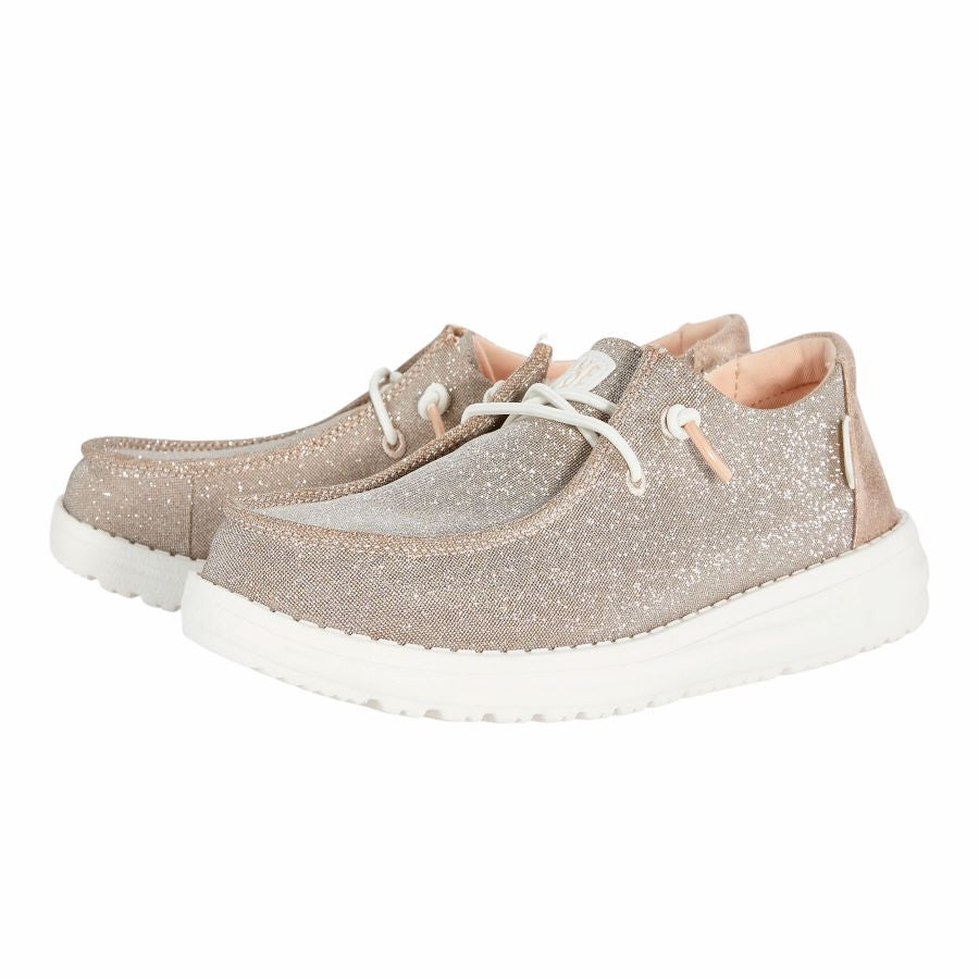 Kids Wendy Toddler Metallic Sparkle - Rose Gold | HEYDUDE