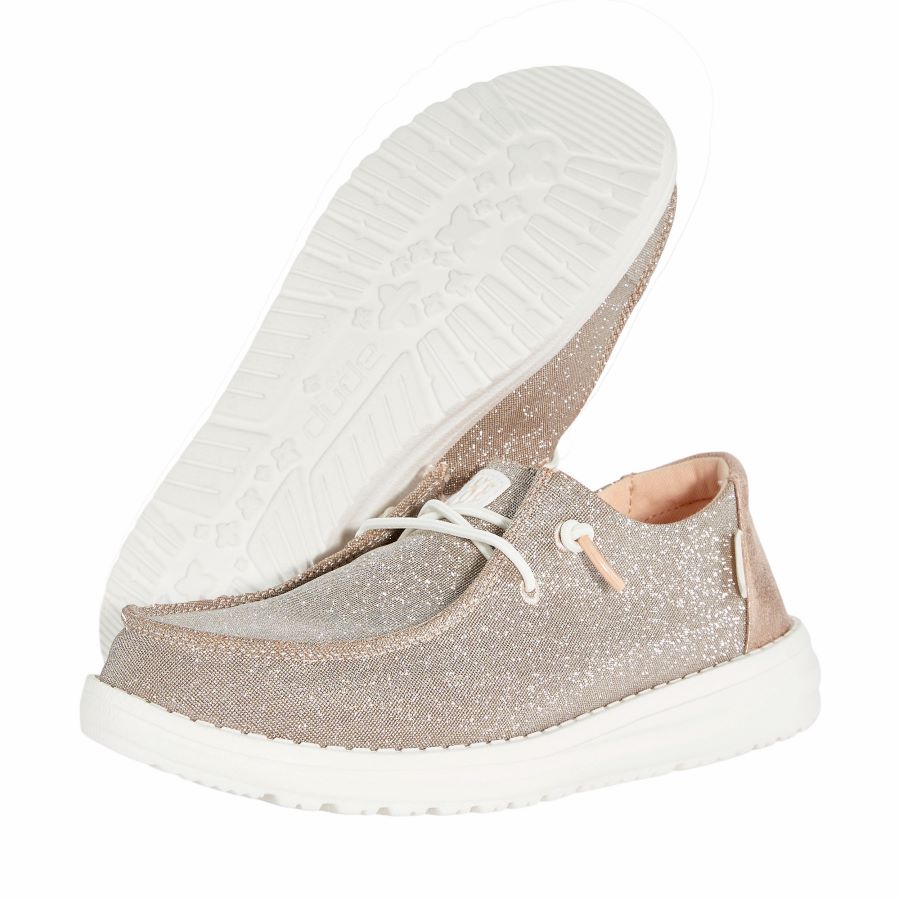 Kids Wendy Toddler Metallic Sparkle - Rose Gold | HEYDUDE