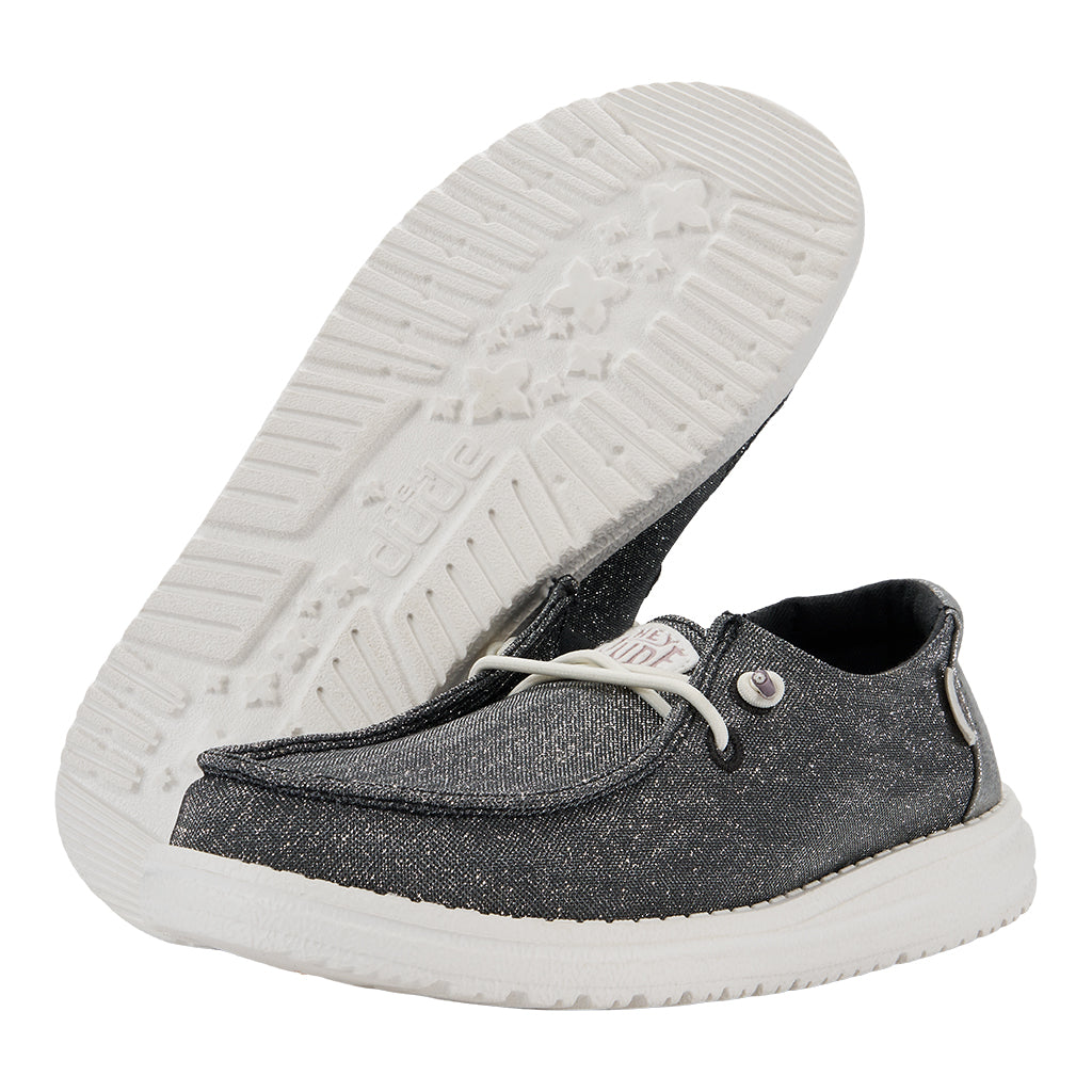 Kids Wendy Youth Metallic Sparkle - Charcoal | HEYDUDE
