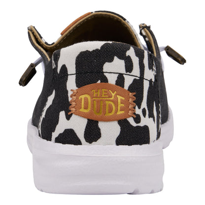 Women Wendy Animal - Black/Cow | HEYDUDE