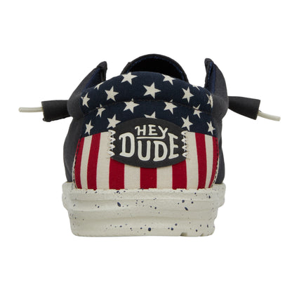 Kids Wally Toddler Americana - Navy/White | HEYDUDE