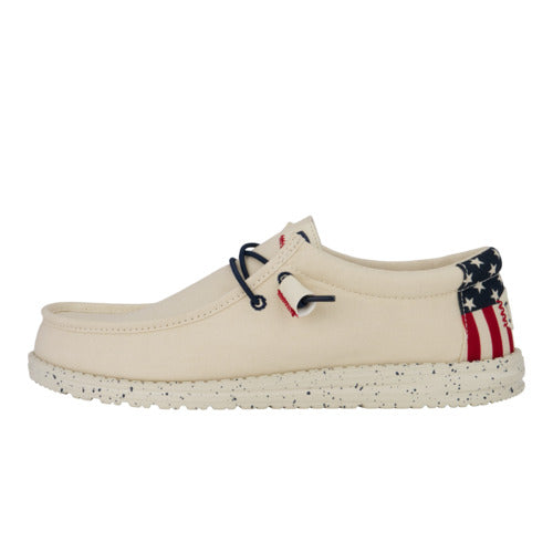 Men Wally Americana Wide - Off White | HEYDUDE