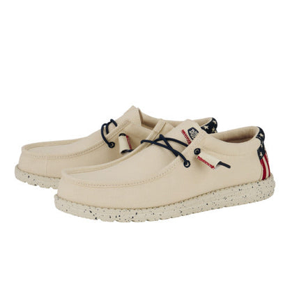 Men Wally Americana Wide - Off White | HEYDUDE