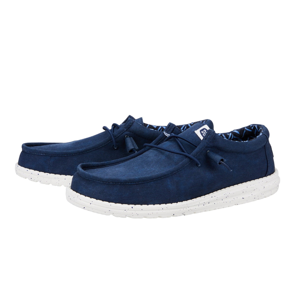 Men Wally Stretch Canvas - Navy | HEYDUDE