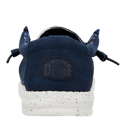 Men Wally Stretch Canvas - Navy | HEYDUDE