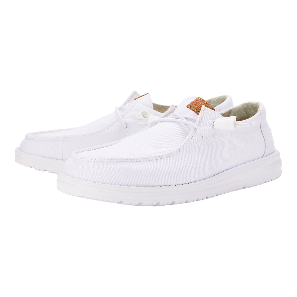 Women Wendy Stretch Canvas - White | HEYDUDE