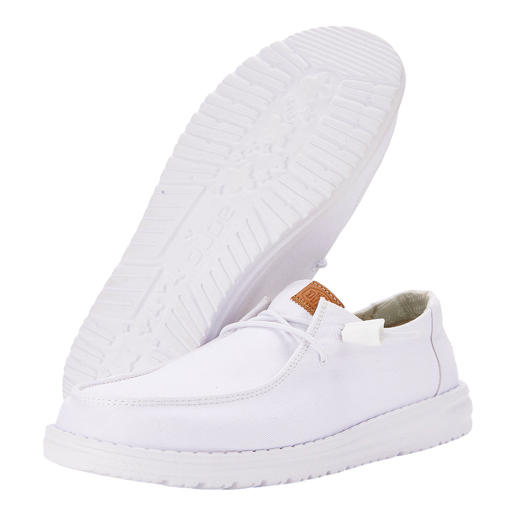 Women Wendy Stretch Canvas - White | HEYDUDE