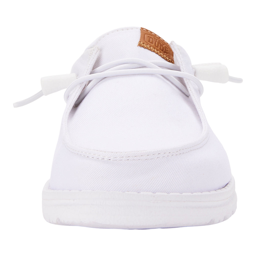Women Wendy Stretch Canvas - White | HEYDUDE