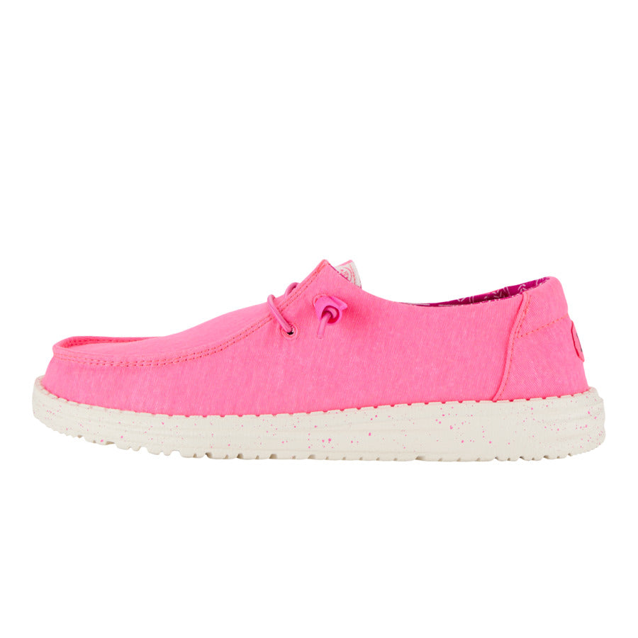 Women Wendy Stretch Canvas - Neon Pink | HEYDUDE