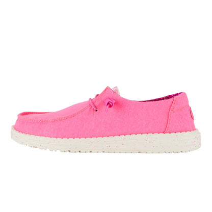 Women Wendy Stretch Canvas - Neon Pink | HEYDUDE