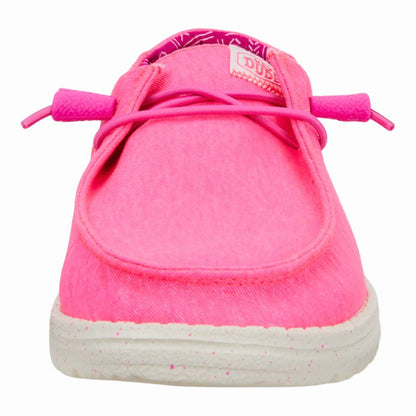 Women Wendy Stretch Canvas - Neon Pink | HEYDUDE