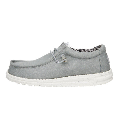 Kids Wally Youth Stretch Canvas - Light Grey | HEYDUDE