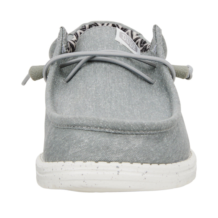 Kids Wally Youth Stretch Canvas - Light Grey | HEYDUDE