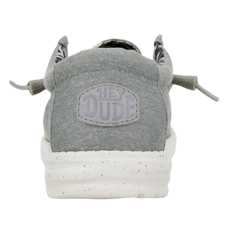 Kids Wally Youth Stretch Canvas - Light Grey | HEYDUDE