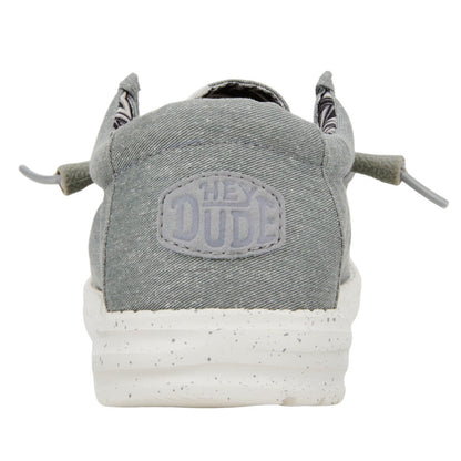 Kids Wally Youth Stretch Canvas - Light Grey | HEYDUDE