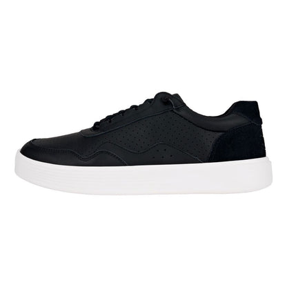 Men Hudson Leather - Black/White | HEYDUDE