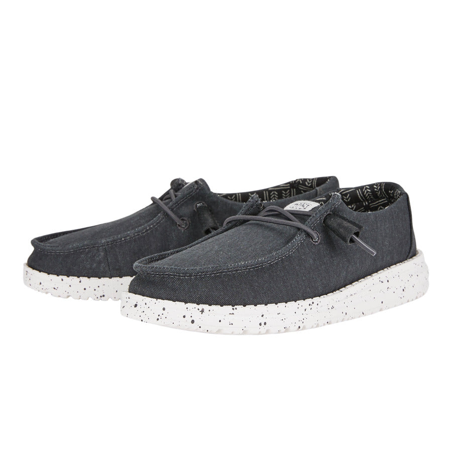 Kids Wendy Youth Stretch Canvas - Black | HEYDUDE