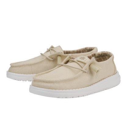 Kids Wendy Youth Stretch Canvas - Off White | HEYDUDE