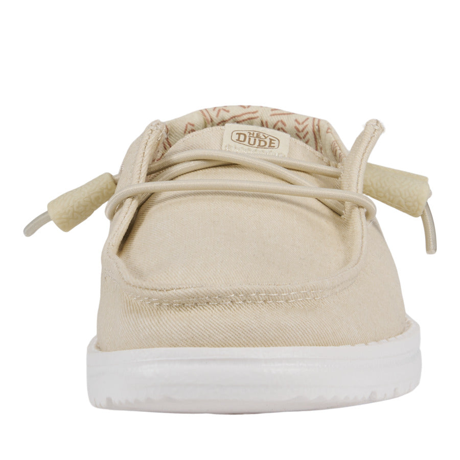 Kids Wendy Youth Stretch Canvas - Off White | HEYDUDE