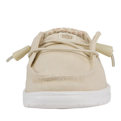 Kids Wendy Youth Stretch Canvas - Off White | HEYDUDE