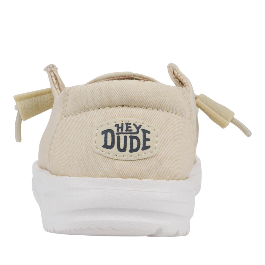 Kids Wendy Youth Stretch Canvas - Off White | HEYDUDE