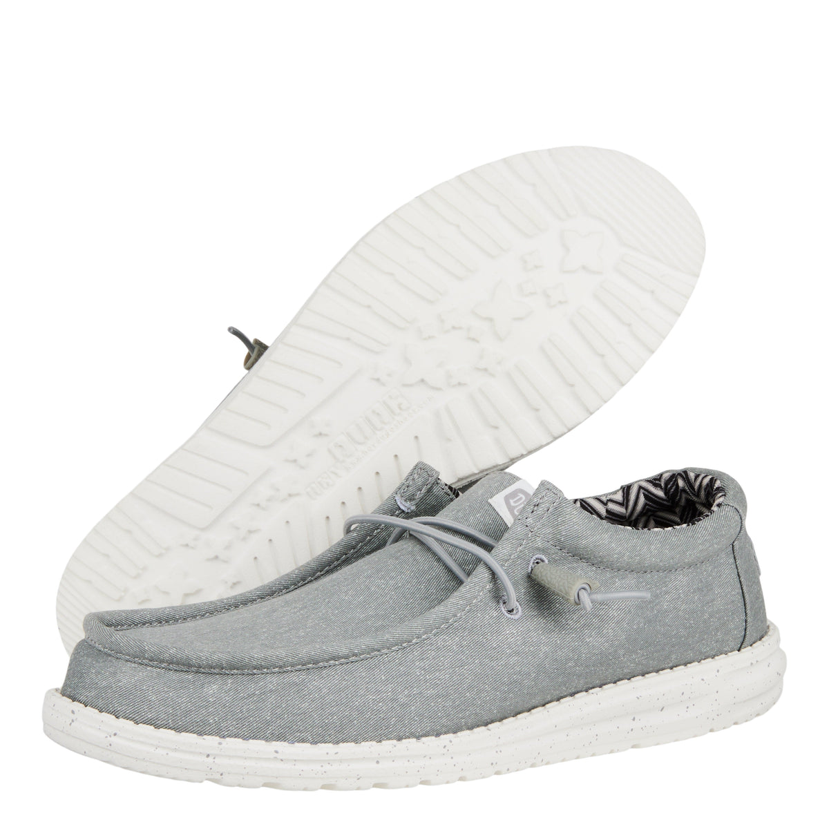 Kids Wally Toddler Stretch Canvas - Light Grey | HEYDUDE