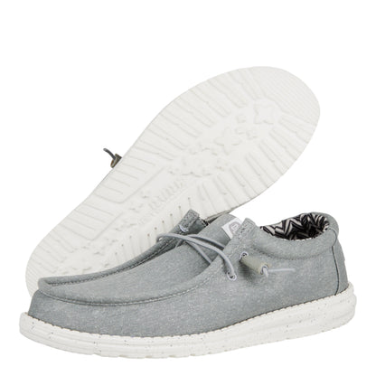 Kids Wally Toddler Stretch Canvas - Light Grey | HEYDUDE