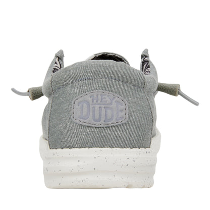 Kids Wally Toddler Stretch Canvas - Light Grey | HEYDUDE