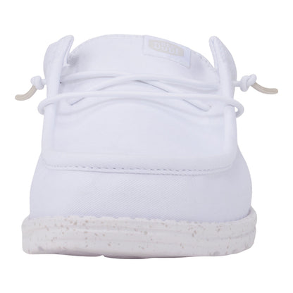 Men Wally Slip Stretch Canvas - White/White | HEYDUDE