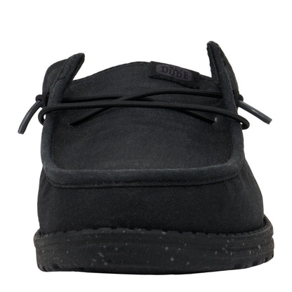 Men Wally Slip Stretch Canvas - Black/Black | HEYDUDE