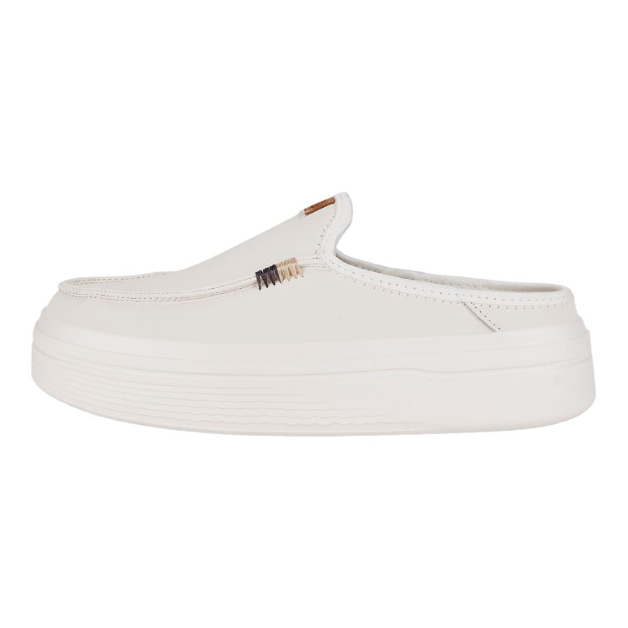 Women Austin Lift Leather Women - White | HEYDUDE