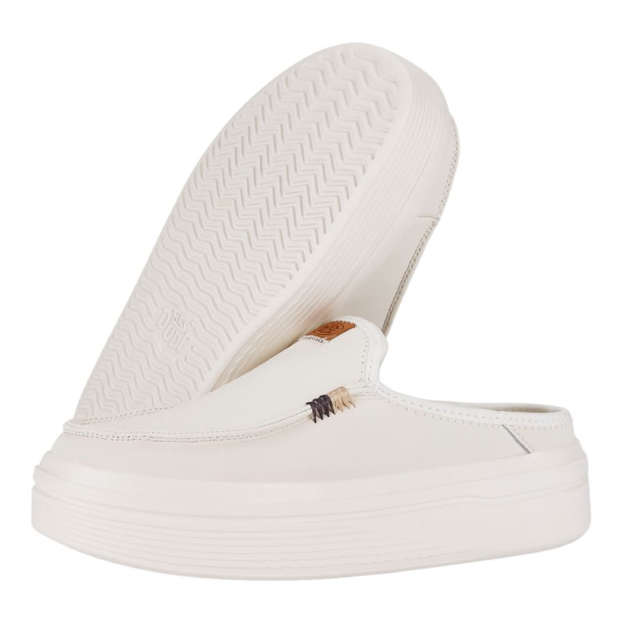 Women Austin Lift Leather Women - White | HEYDUDE